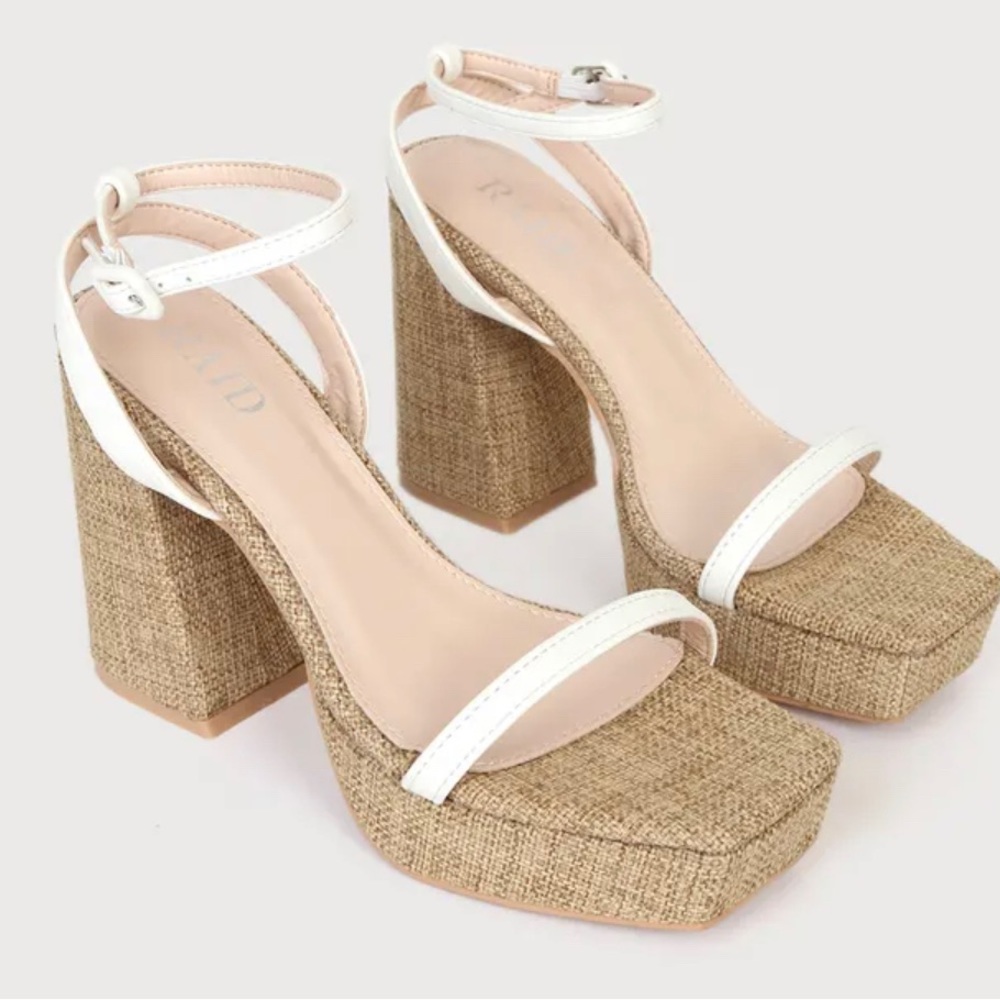 NEW White Platform Sandals